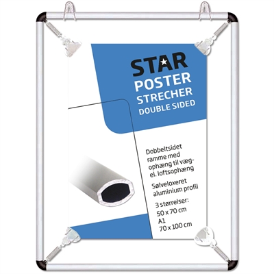 Poster Strecher Posterrahmen doppelseitig - 50x70 cm - Silber